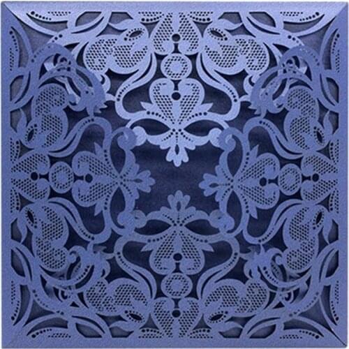 Laser Cut Square Wedding Invitations Card Mariage Birthday Holiday Business Festival Party Invite Sullpies Favor Thank You Cards