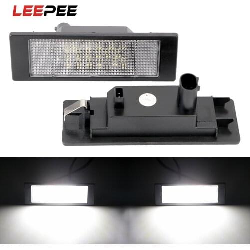 LEEPEE 1 pair 24 LEDs Trunk Lamp Car LED License Number Plate Light for BMW E81 E87 E63 E64 E89 Z4 F20 F21 Car Light No Error