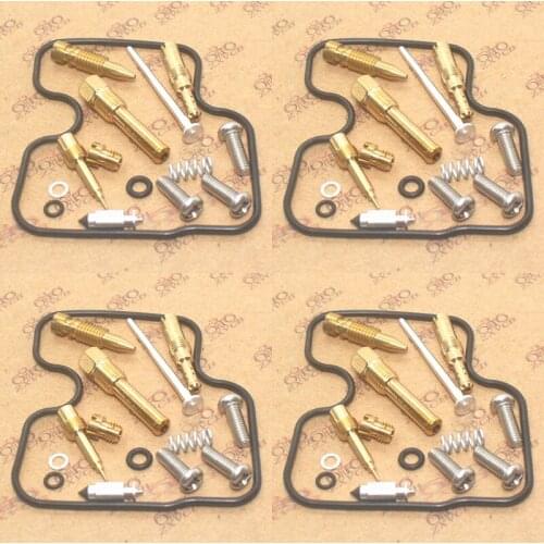 Carburetor Repair Kit 4SET For Honda CBR400RR NC29 CB400 NC31 CB400SF V-tec Seal Main Slow Jets Air Mixture Screws Float Valves