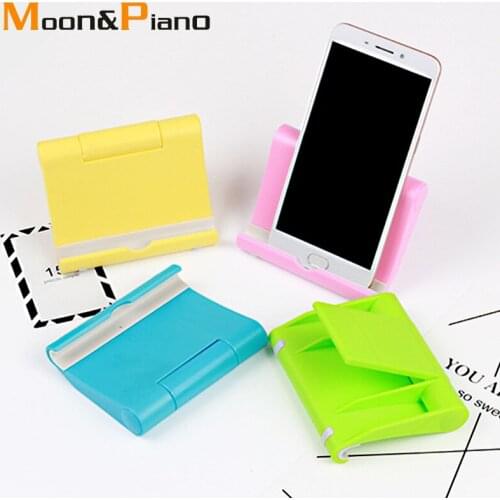 Desktop Stand Mobile Phone Universal Folding Stand Candy Color Holder Bracket Adjustable For cell phone Mini Telephone bracket