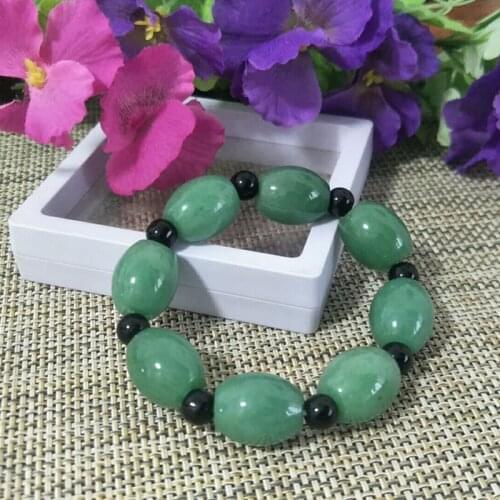 Natural Dongling Jade Beads Bracelet Jewelry Lucky Exorcise evil spirits Auspicious Safety Amulet Jade Bracelet Fine Jewelry