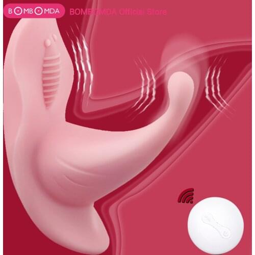 Wearable Butterfly Dildo Vibrator Portable Clitoral Stimulator Remote Control Vibrator Panties Vibrating Egg Sex Toys For Women