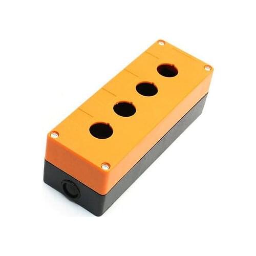 22mm 0.9" Diameter 4 Pushbutton Hole Pendant Control Station Box Housing