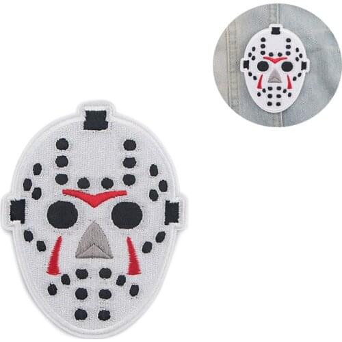 R956 1pcs Horror Movie Friday The 13th Killer Figure Pacth Stickers Iron On Patches For T-shirt Jacket Handbag Sew On Patches