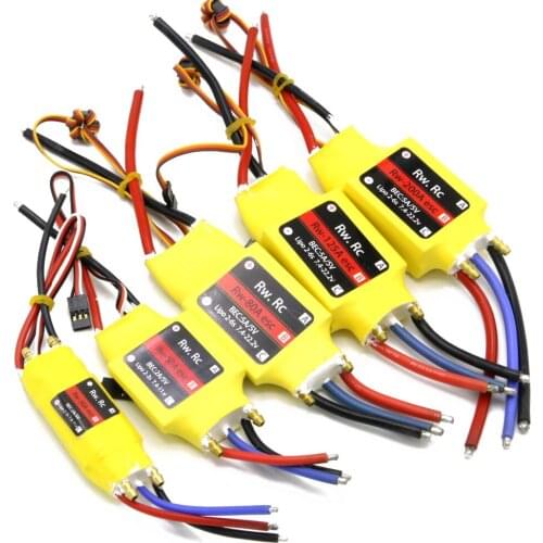 RC ESC,30A/50A/80A/100A/200A 2-6S ESC With 5V/3A 5V/5A UBEC Brushless Speed Controller For RC Boat