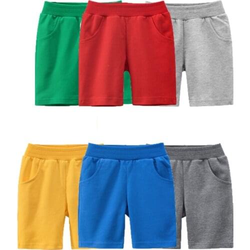 Summer 1-8Y Children Shorts Cotton Shorts for Boys Girls Candy Color Shorts Toddler Panties Kids Beach Short Sports Pants Baby