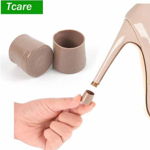 Tcare 1Pair Foot Care High Heel Protectors Heel Tip Replacements Caps - Heel Caps for Stilettos and Slim Heels