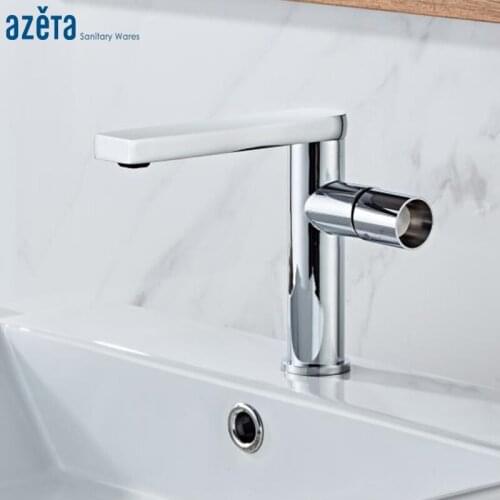 Azeta New Arrivals Basin Faucets Brass Bathroom Sink Faucet Single Handle Basin Mixer Tap Crane Deck Mounted Basin Taps AT7306