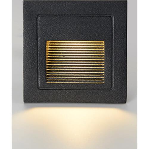 3W Corner Light LED Stair Light Embedded Step Lights Footlight Outdoor Waterproof Staircase Step Park Corridor Wall Light B5