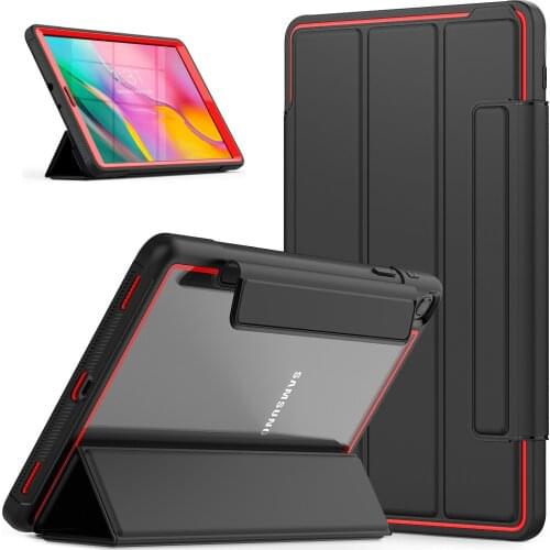 Smart Case for Samsung Galaxy Tab A 10 1 cases 2019 T510 T515 Transparent Back Tablet Cover for Samsung Galaxy Tab A7 T500 T505