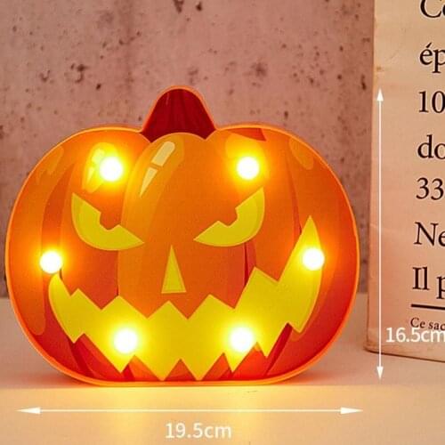 Horror Halloween Pumpkin Decoration Ghost Bat Spider LED Night Light Holiday Bar Home Party Decoration Props Halloween Ornaments