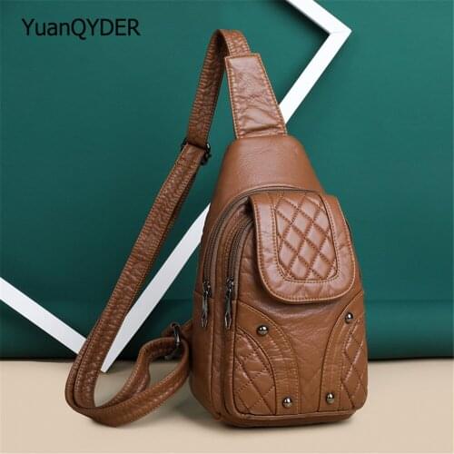 Fashion Rivet Design Women Crossbody Bags High Quality PU Leather Ladies Shoulder Bag Solid Color Womens Travel Bag Bolso Mujer