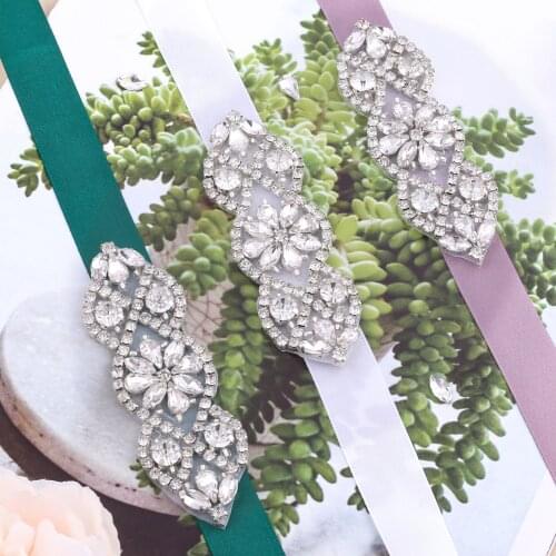 Luxury Sliver Women Rhinestone Bridal Belt Pearl Diamond Wedding Dress Crystal Sash for Bridesmaid Dress Accessories 2020