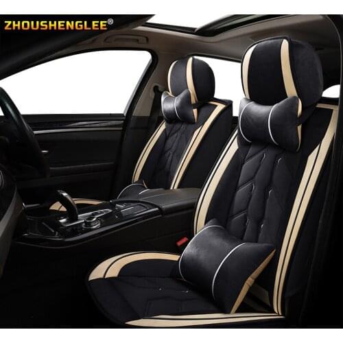 ZHOUSHENGLEE Front Rear Luxury Leather car seat cover For VW passat b3 b4 b5 b5.5 b6 b7 b8 isuzu d max seat ibiza 6j nissan x tr
