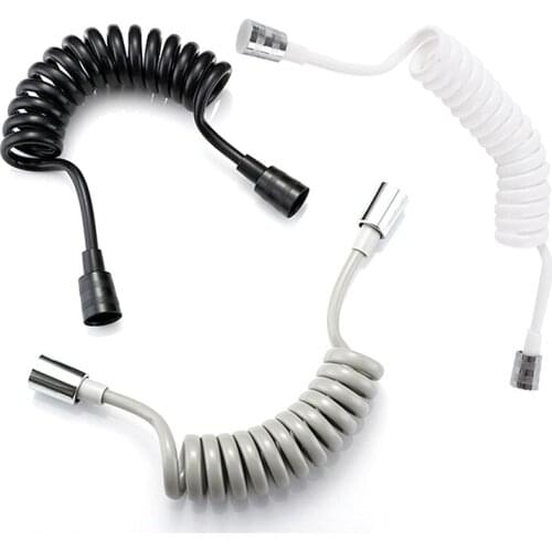 1PCS Spring Flexible Shower Hose For Water Plumbing Toilet Bidet Sprayer Gun Telephone Line Plumbing Hose Bathroom Accessories