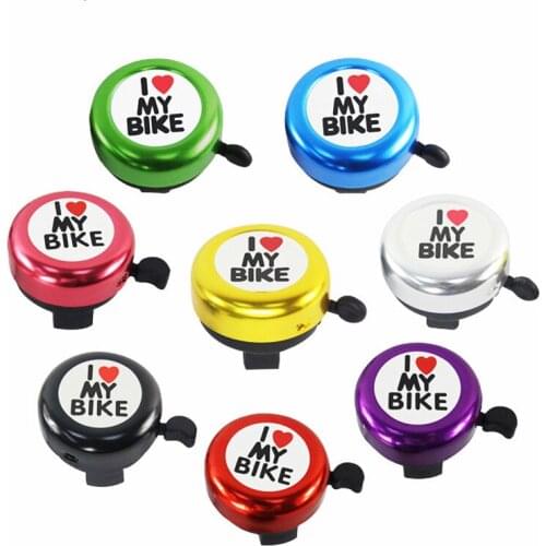 1Pc Bicycle Bell Clear Sound Cute Bike Horn Alarm Warning Bell Ring I Love My 8 Colors Bike Handlebar Bell Bicycle Accessory