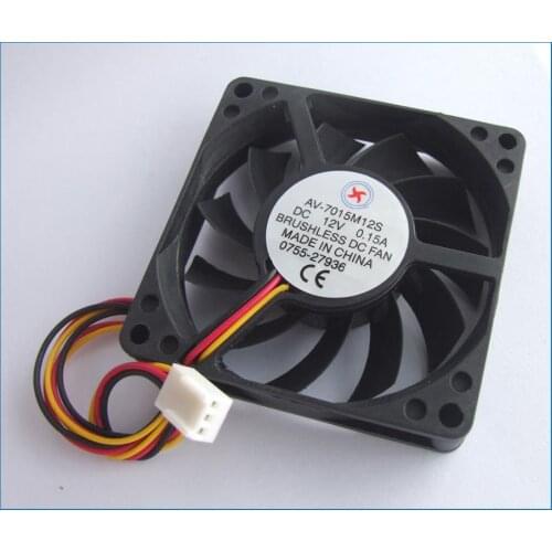 10PCS 3PIN Brushless Cooling Fan DC12V DC Fans 70mm x 70mm x 15mm Blower 7015s