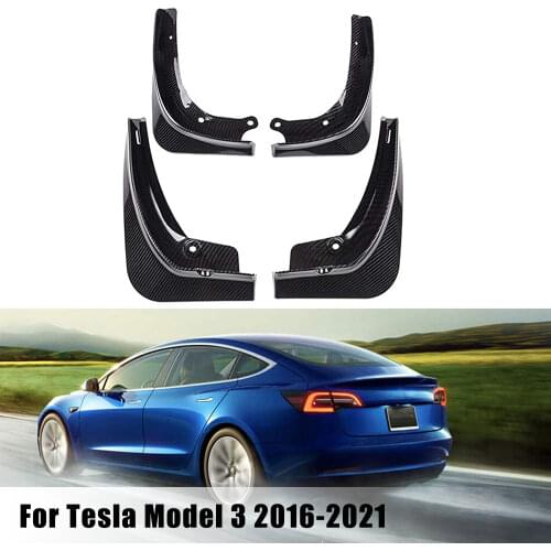 Car Front Rear Mudguard Splash Protective Guards For Tesla Model 3 2016- 2021 ABS Fender Flares Mudflaps Mud Flap Mudguards
