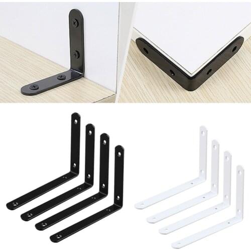 4PCS L-Shaped 90 Degrees Corner Braces Right Angle Bracket Joint Fastener for Wooden Table Shelf Cabinet Chair Furniture
