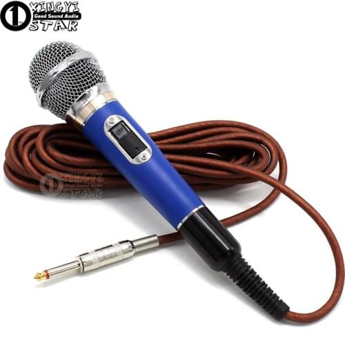 Free Shipping 5 Meters 6.5mm Plug Dyanmic Vocal Wired Microphone Professional Karaoke Audio Mixer Power Amplifier KTV Sing Stage