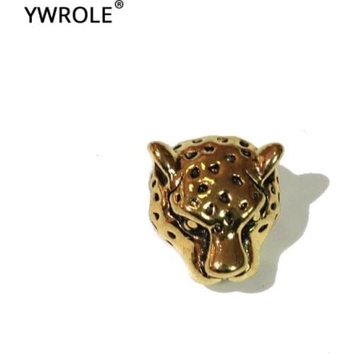 10pcs/20pcs Lot Vintage Golden Alloy Beads Leopard Head Spacers Beads Charms DIY For Jewelry Making Bracelet 10*12 mm Wholesale