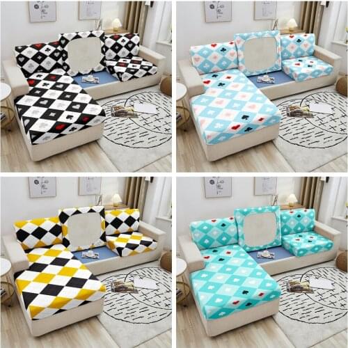 Geometric Sofa Seat Cushion Furniture Protector Cover Sofa Chaise Longue Elastic Covers Couch Sofa Cushion Covers 1/2/3/4 Seats