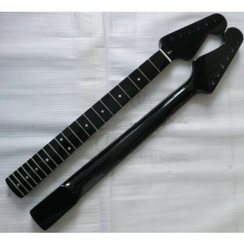 22 Frets maple Electric Guitar Neck maple fretboard inlay dots black glossy p