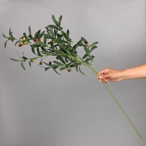 Artificial Olive 4 Branch Tree Artificial Plastic Olive Plant Artificial Fruit Silk 78cm Length