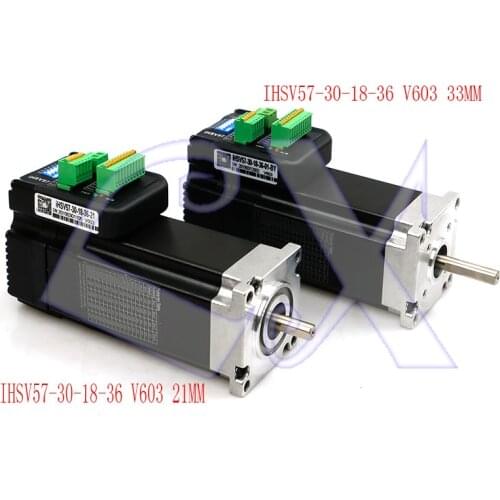 JMC 1PC iHSV57-30-18-36-21 Integrated Servo Motor Driver V604 version Shaft length 21mm or 33mm 180W 3000rpm 0.57Nm 24~50VDC