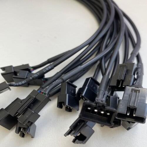 12V/4pin 5V/3pin Computer motherboard RGB light bar Convertor cable SM4P SM3P RGB fan adapter connector Converters 1PCS