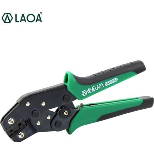 LAOA Multifunctional Ratchet Crimping Pliers Terminal Module wire Crimper Tools with macthed die