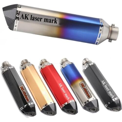 Universal Motorcycle Exhaust Muffler ak Left Right Side Escape Moto with DB Killer for pcx nmax xmax tmax F800GS sv650 Z750 R25