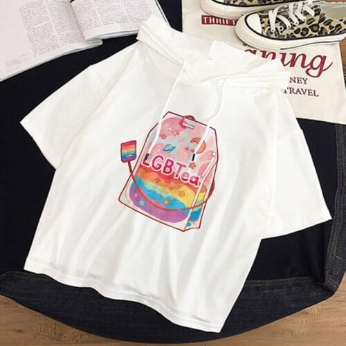 LGBT Homosexual Graphic Tees Fashion Crop Top Love Is Wins 2021 Women Short Sleeve Hooded Tops Plus Size Tops Femme T-shirts