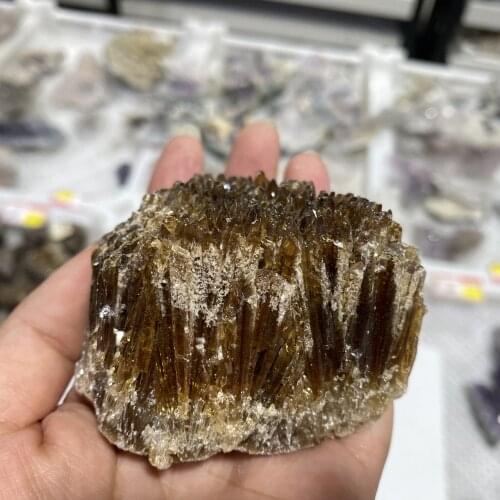 HOT!!!!Natural yellow amber calcite raw stone crystal gem collection of rough rock mineral specimens healing home decor