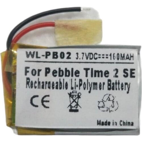 3.7V Replacement Battery Li-Po for Pebble Time 2 SE Smartwatch Smart Watch 160mAh Polymer Rechargeable Accumulator LSSP441522AE