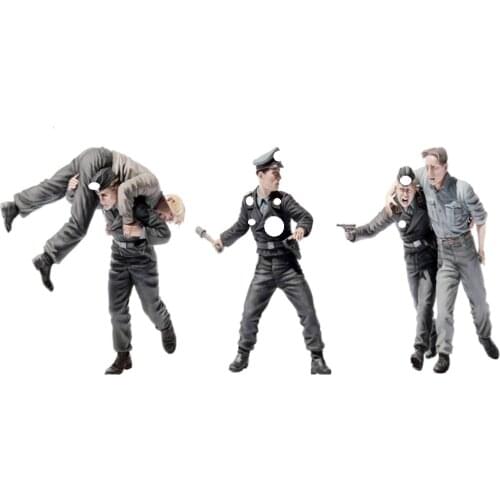 1:35 Scale Die-cast Resin 5 Soldiers Of The German Army Of The Second World War Need To Assemble And Color By Themselves