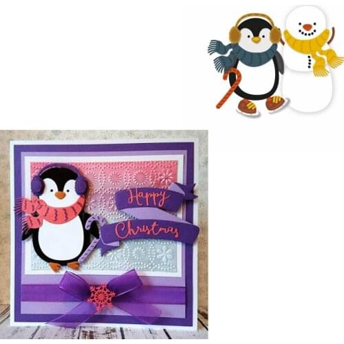 Penguin&Snowmen Die Cuts For Card Making Penguin&Snowmen Metal Cutting Dies Stencils Decoration New 2019