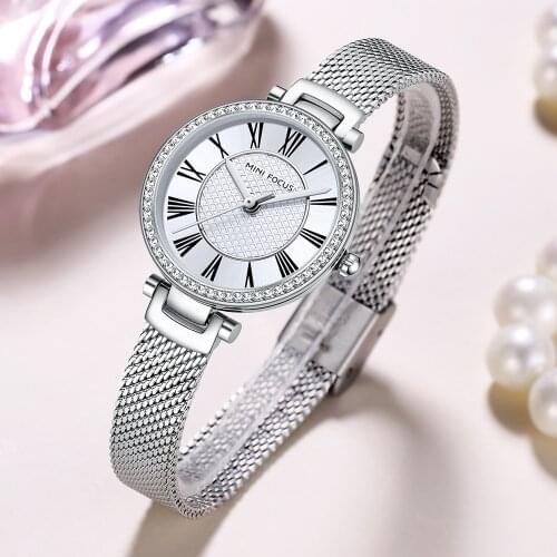 MINI FOCUS Women Watches Waterproof Stainless Steel Strap Brand Luxury Fashion Quartz Ladies Dress Wrist Watch Relogio Feminino