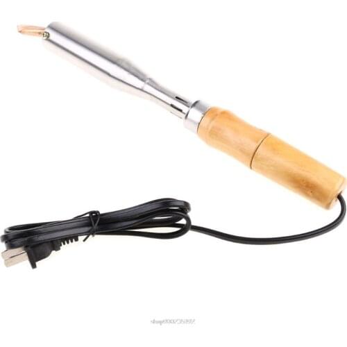 220V Heavy Duty Electric Soldering Iron 75W 100W 150W 200W High Power Soldering Iron Chisel Tip Wood Handle S23 20 Dropship