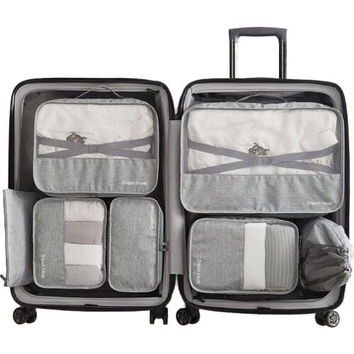 3SET/ LOT Unisex Travel Bags Sets Waterproof Packing Cube Portable Cloths Sorting Organizer Women Luggage accessories Handbags