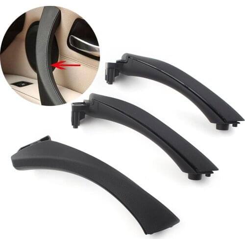Car Inner Door Panel Handle Pull Trim Cover For BMW E90 E91 3 Series 2004-2008 2009 2010 2011 2012 2013 2014 6PCS/SET RHD Only