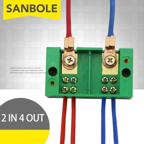 Single Phase Two In Four Out Terminal Block Wire Junction Box Fj6 Household Distribution Meter Box 2 In 4 Out
