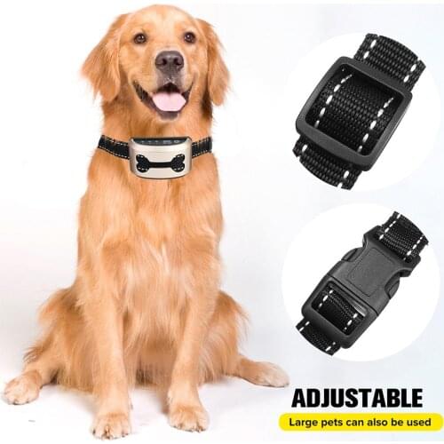 Anti Bark Collar Dog Training Collar Anti Bark Collar Auto Humane Dog Barking Rechargeable Shock Waterproof Adjustable Collars