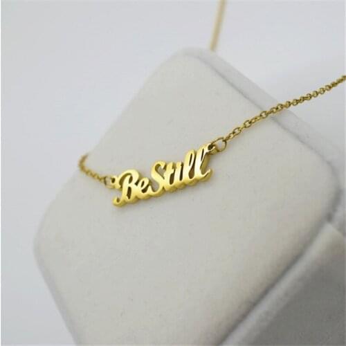 Europe And The United States Cross-Border Style Be Sell Like Cakes, The Letter Necklace Personality Stainless Steel Chai