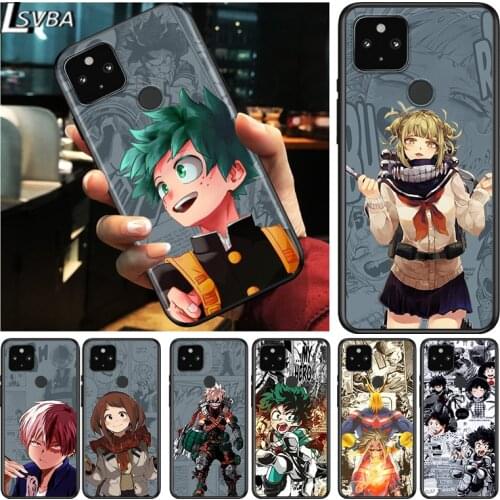 My Hero Academia Shockproof Cover for Google Pixel 5 4 5A 4A XL 5G Black Phone Case Shell Soft Fundas Coque Capa