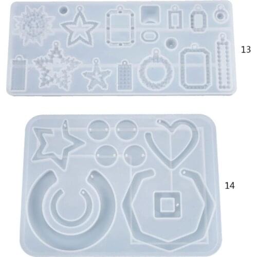 Crystal Epoxy Resin Mold Earrings Pendants Casting Silicone Mould DIY Crafts Jewelry Ear Drop Dangle Making Tool