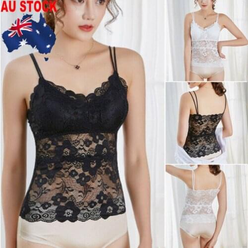 Sexy Women Lace Vest Fashion Elegant Lace Floral Seethrough Crop Tops Vest Bandeau Camisole Sleeveless Tank