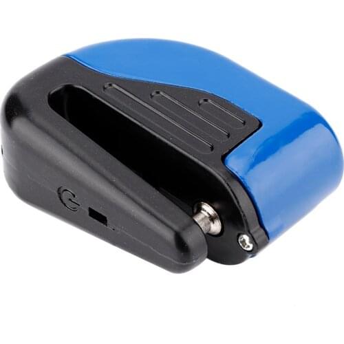 Motorcycle Blue waterproof Security Alarm Lock Anti-theft Wheel Disc Brake Lock rustproof with small wrench and two keys