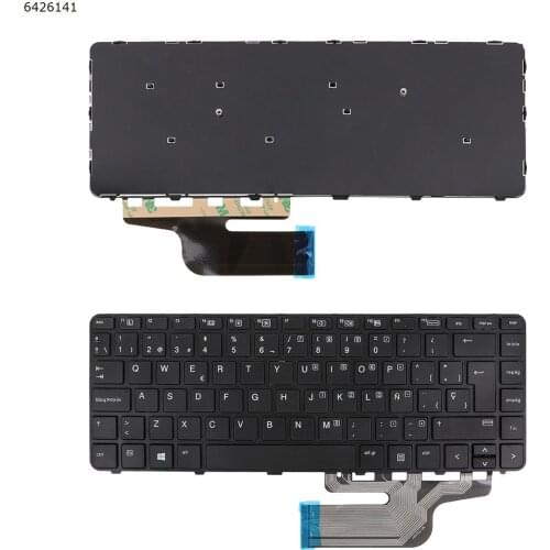 SP Spanish New Replacement Keyboard for HP Probook 430 G3 440 G3 446 G3 430 G4 440 G4 Laptop Black with Frame