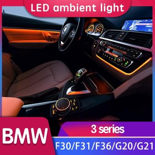 For 3 Series 8 colors lighting car decorative auto ambient light led strip for bmw F30/F35/F34/F32/F31 tuning car accessions
